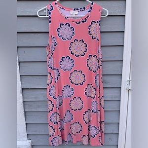 Sleeveless A Frame Dress by LOFT. SIZE L.